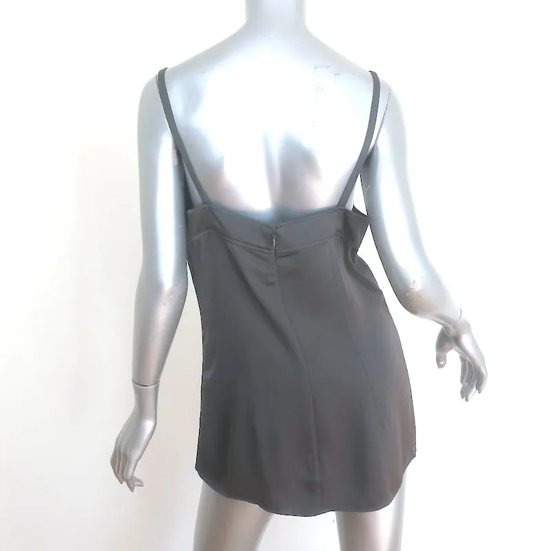 Haut débardeur en crêpe Toteme, couleur charbon, taille 40, à encolure en V
