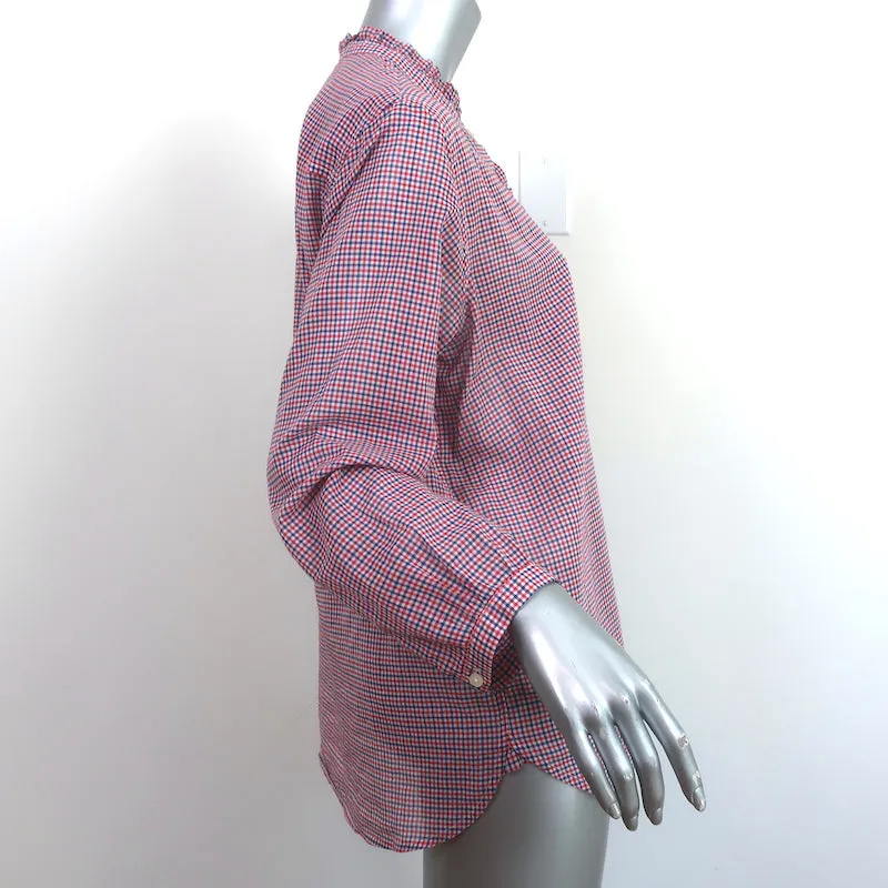 Trovata Birds of Paradis Chemise à Volants Helena à Carreaux Mini Rouge/Bleu Taille L