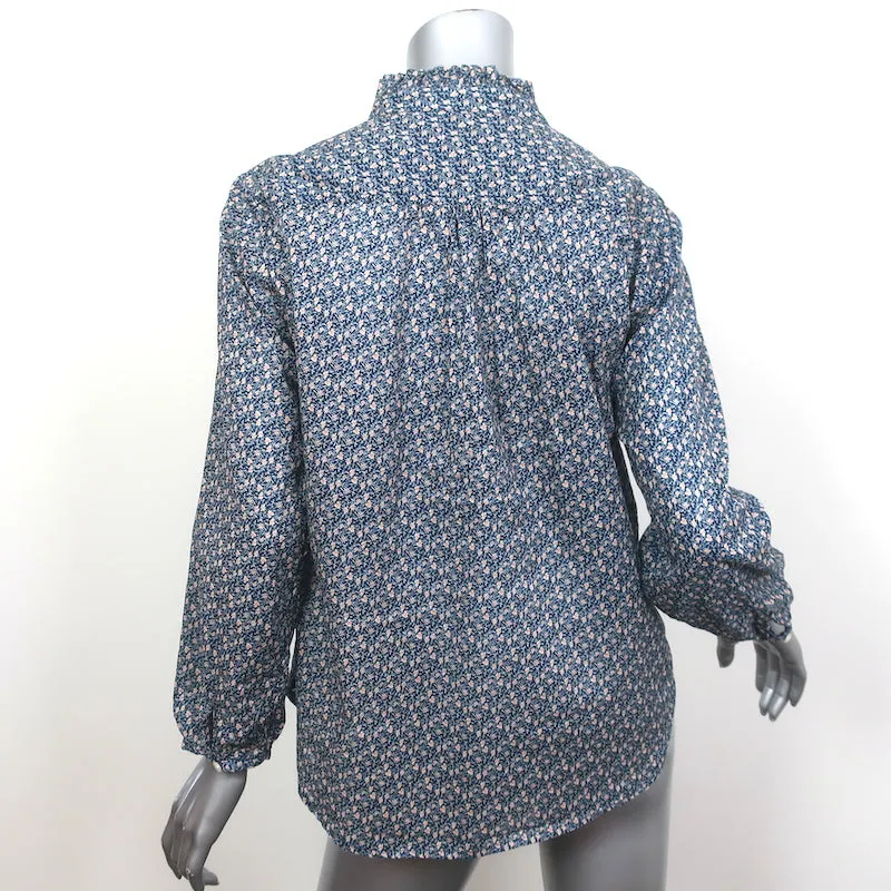Trovata Birds of Paradis Chemise à Volants Imprimé Floral Marine Taille S