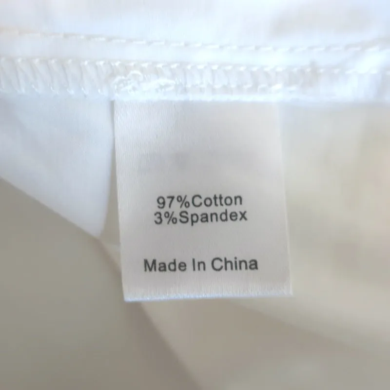 Tuckernuck Willow Blouse à Boutons Faux Perle Blanc Coton Élastique Taille Petite NEUVE