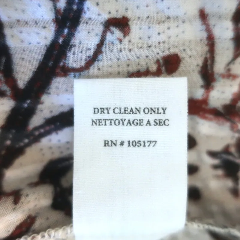 Ulla Johnson Asmara Haut à manches volantes et col noué Crème Imprimé floral Taille 4