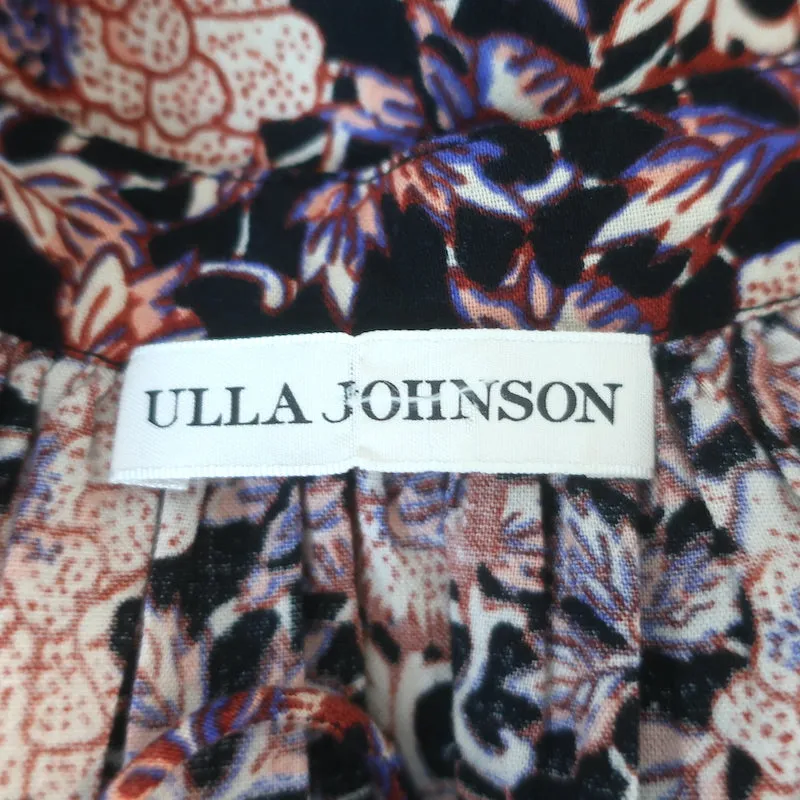 Ulla Johnson Evie Haut à Manches Ballon Noir/Imprimé Fleuri Multicolore en Coton Mixte Taille 0