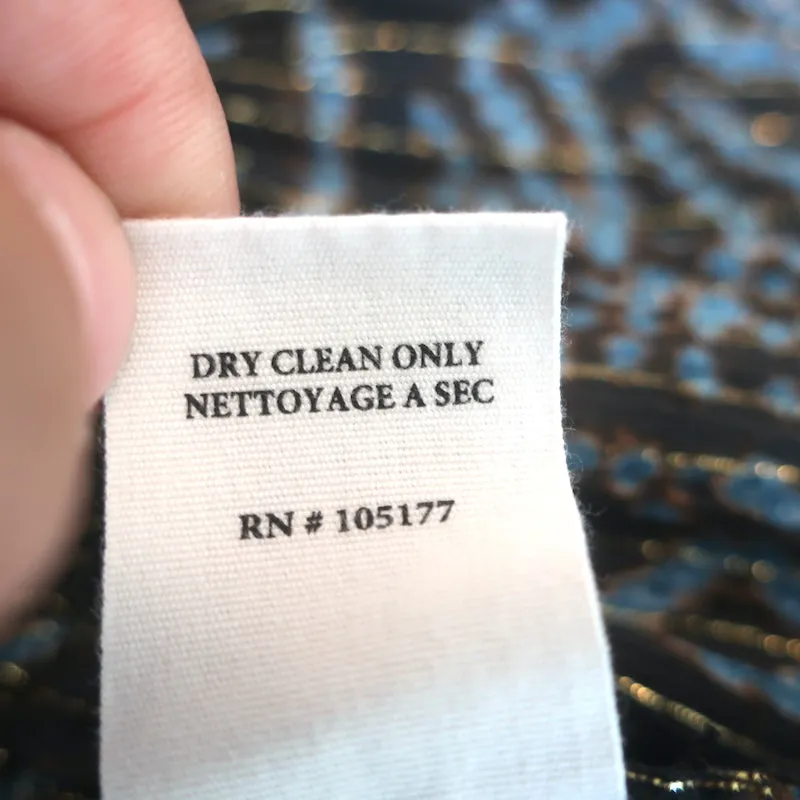 Ulla Johnson Kaede Blouse à Volants Bleu/Multicolore Imprimé Métallisé en Coton Mixte Taille 6
