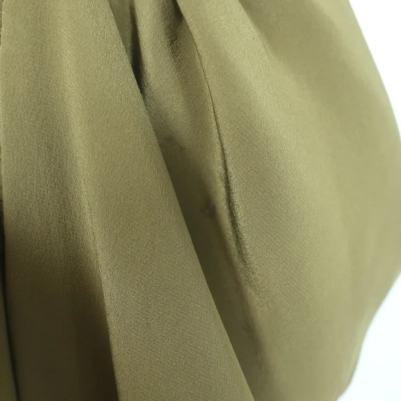 Ulla Johnson Blouse Lela à manches ballon en soie olive Taille 10