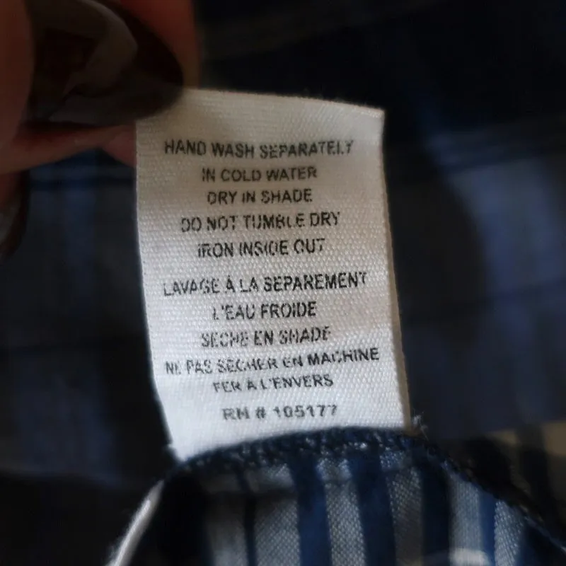 Ulla Johnson Blouse débardeur Amania Bleu à carreaux Taille 2 Haut à manches courtes