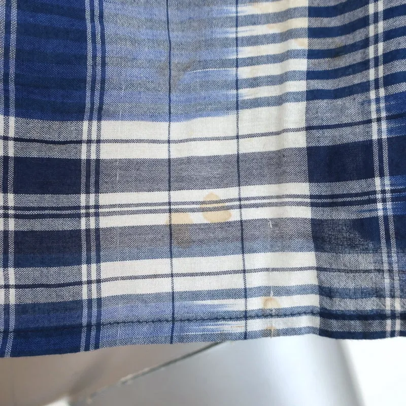 Ulla Johnson Blouse débardeur Amania Bleu à carreaux Taille 2 Haut à manches courtes