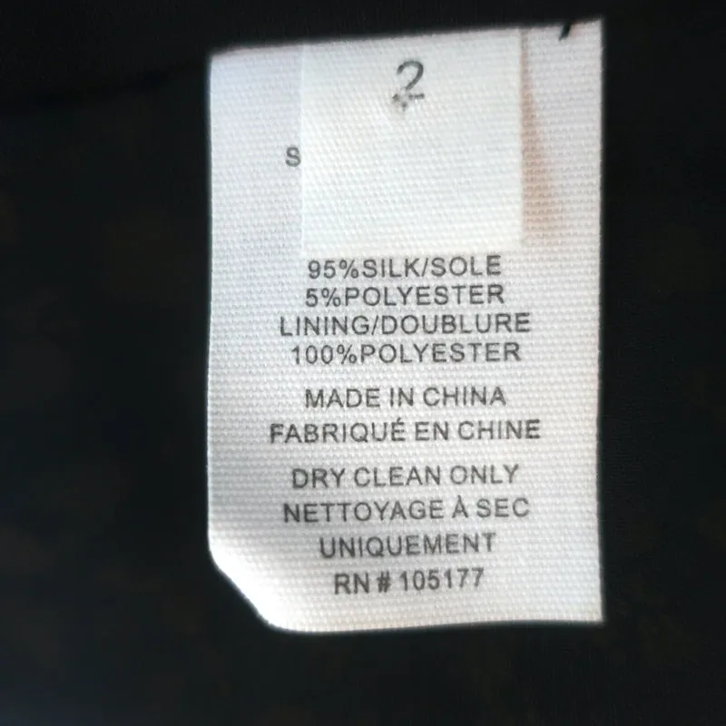 Ulla Johnson xo Barneys Haut à une épaule Femi Imprimé floral Soie métallisée Taille 2