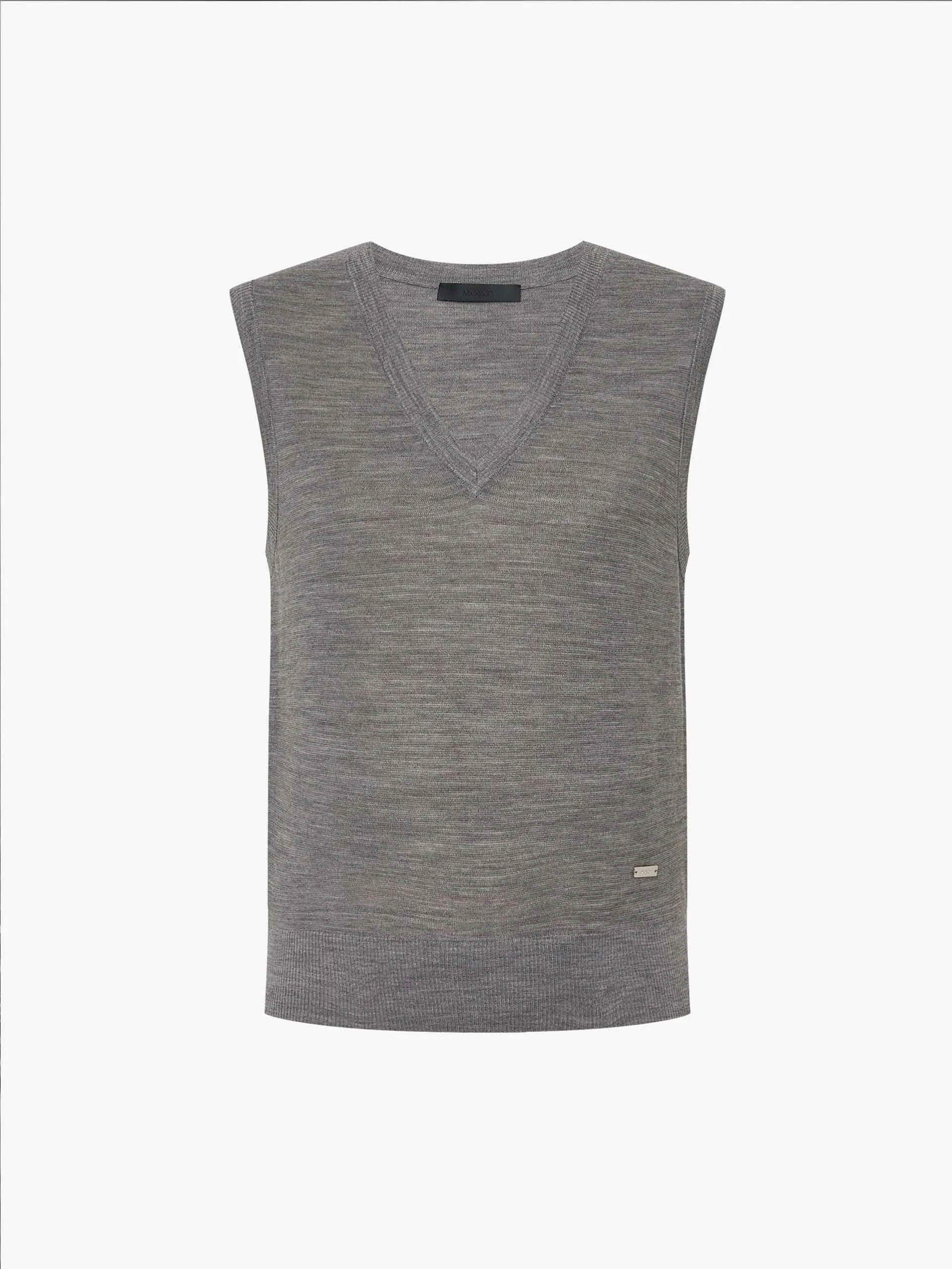 Gilet en laine à col en V