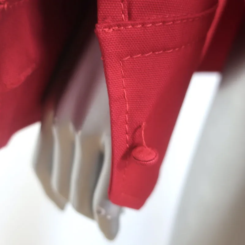Chemise Valentino à col rosette en coton stretch rouge Taille 42 Manches longues