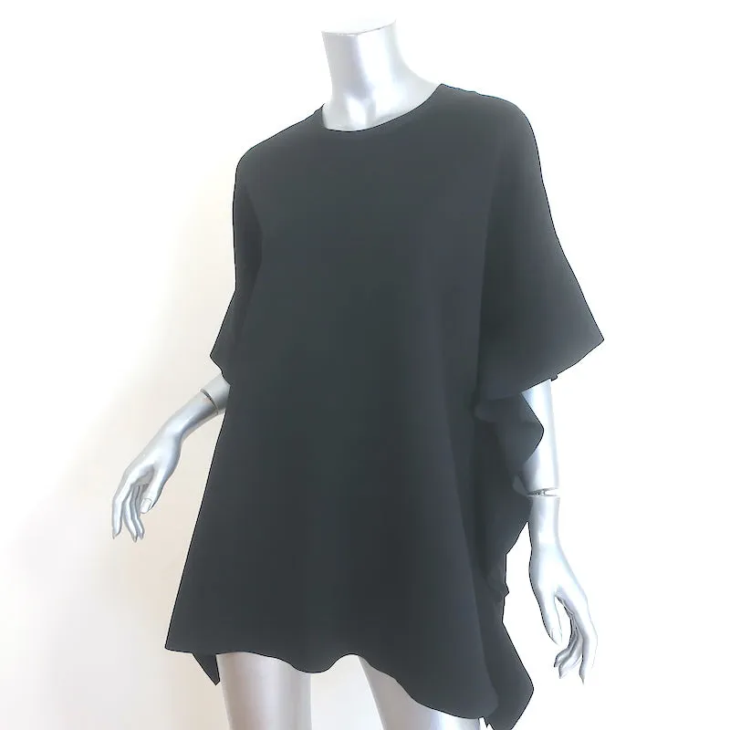 Valentino Haut tunique à volants noir en tricot taille large