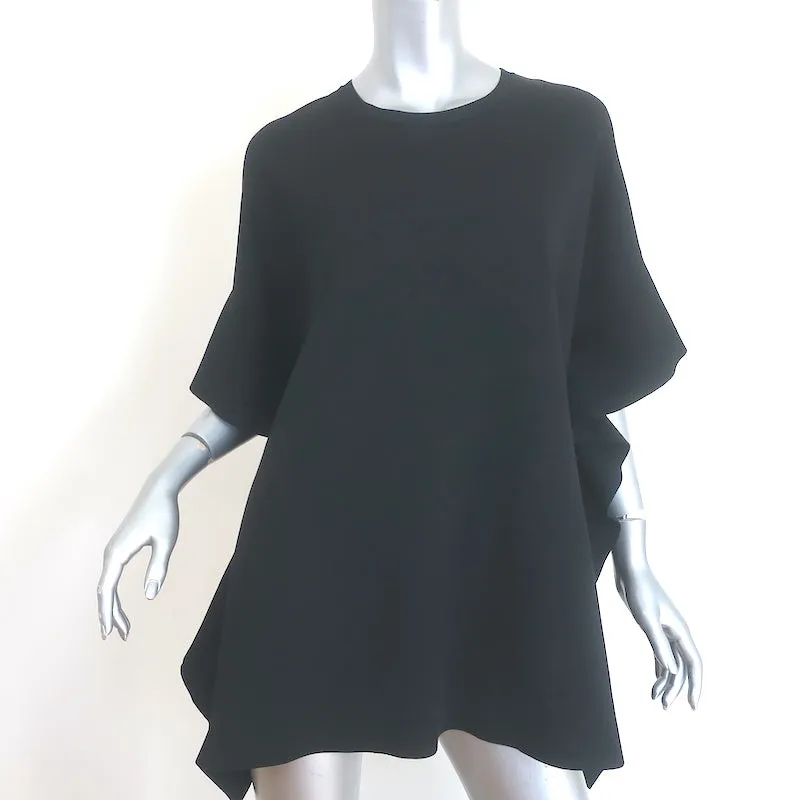 Valentino Haut tunique à volants noir en tricot taille large