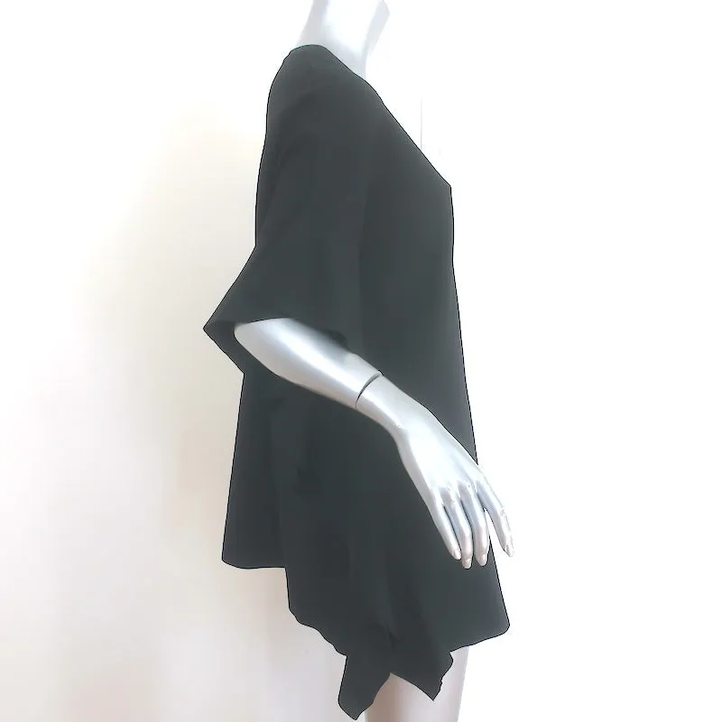 Valentino Haut tunique à volants noir en tricot taille large