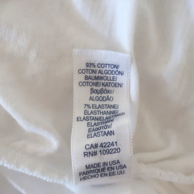 Velvet par Graham & Spencer T-shirt à manches bouffantes Kami Blanc Coton Taille Moyenne NEUF