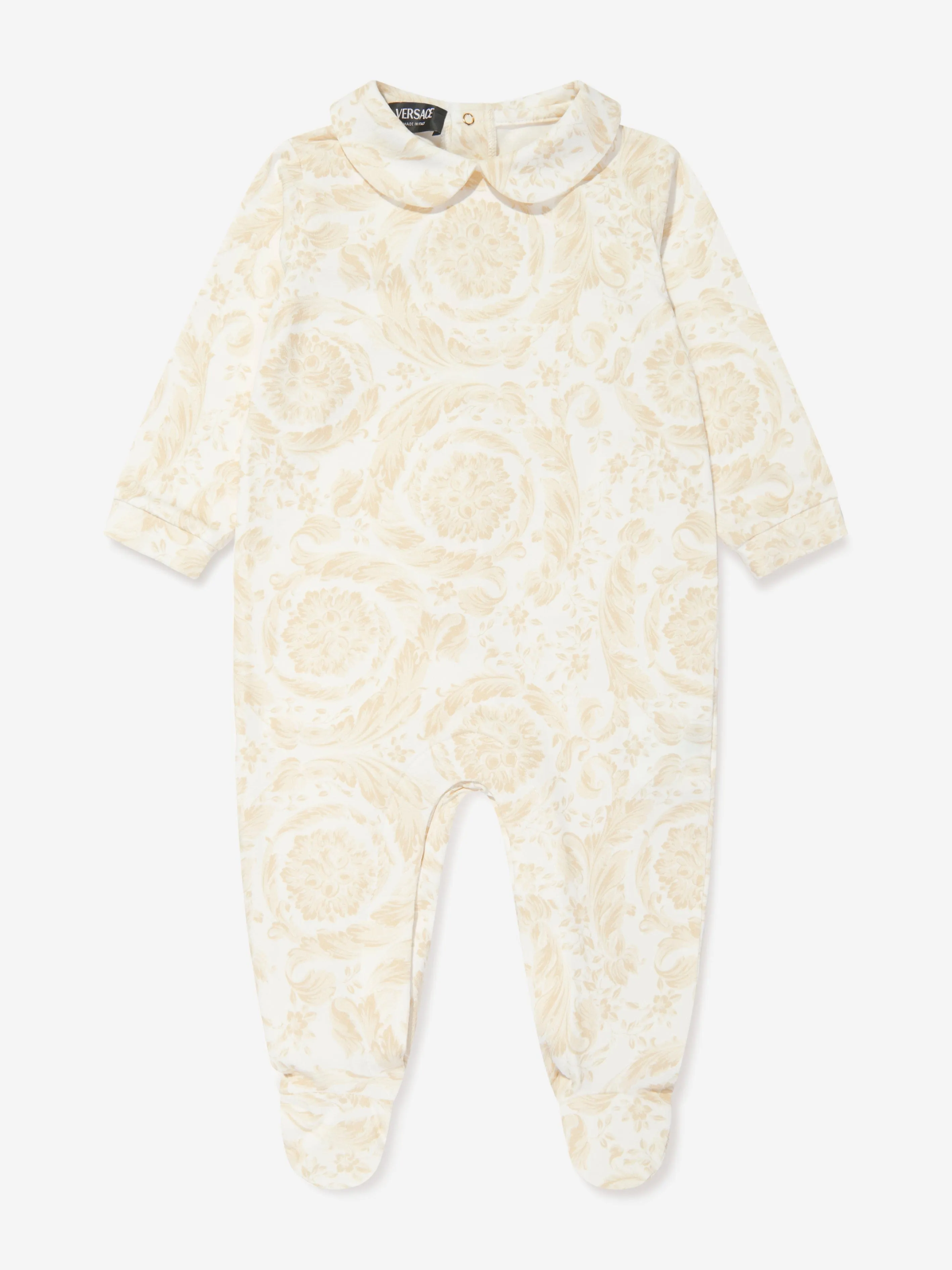 Ensemble Cadeau Babygrow Barocco pour Bébé Versace en Beige