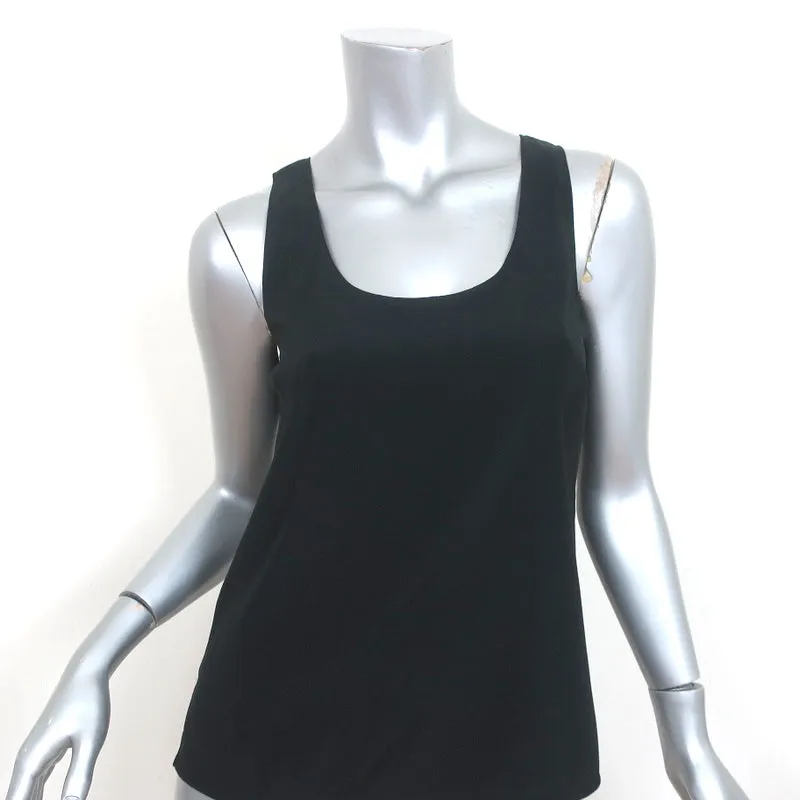 Débardeur Vince Noir en Soie Élasticisée Taille Très Petite Blouse sans Manches