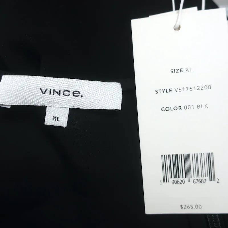 Vince Blouse à encolure en V Noir Taille Extra Large Haut à manches courtes NEUF