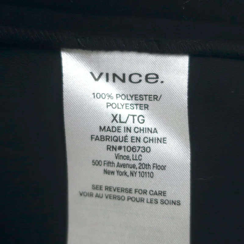Vince Blouse à encolure en V Noir Taille Extra Large Haut à manches courtes NEUF