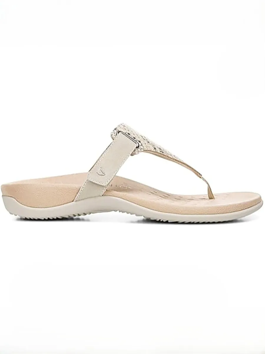 Sandales Vionic Taille 12 Imitation Serpent Crème et Taupe