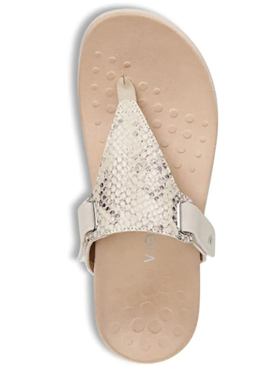 Sandales Vionic Taille 12 Imitation Serpent Crème et Taupe