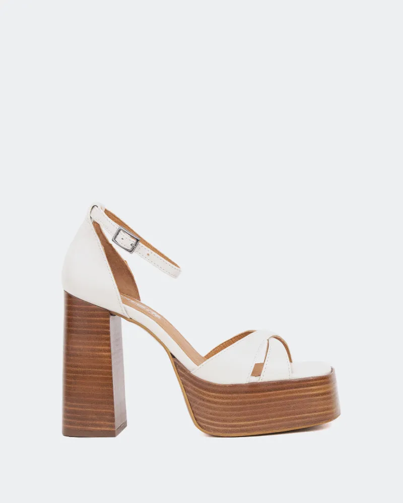 Vixen Cuir Blanc Cassé