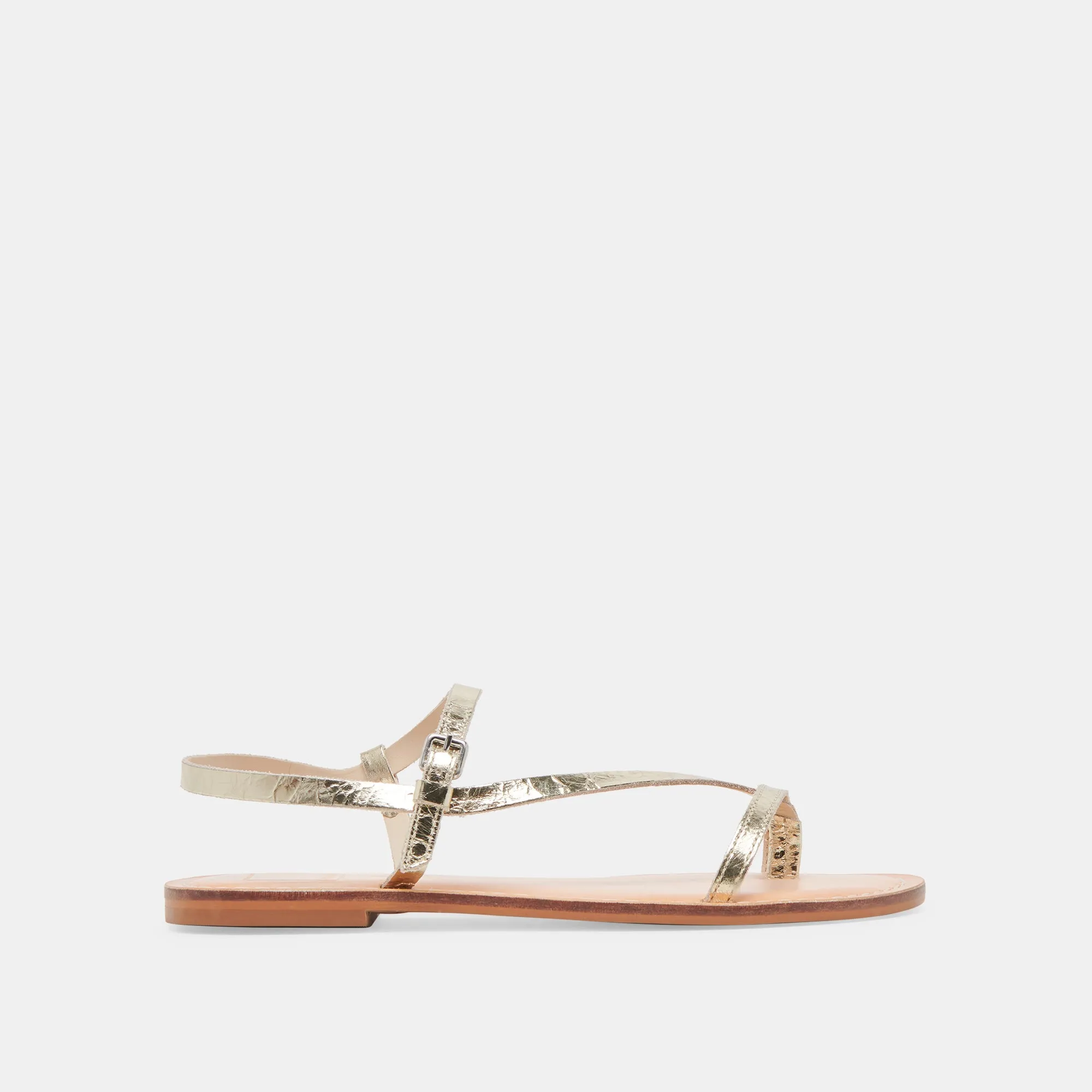 SANDALES WANDRE EN CUIR VIEILLI DORÉ