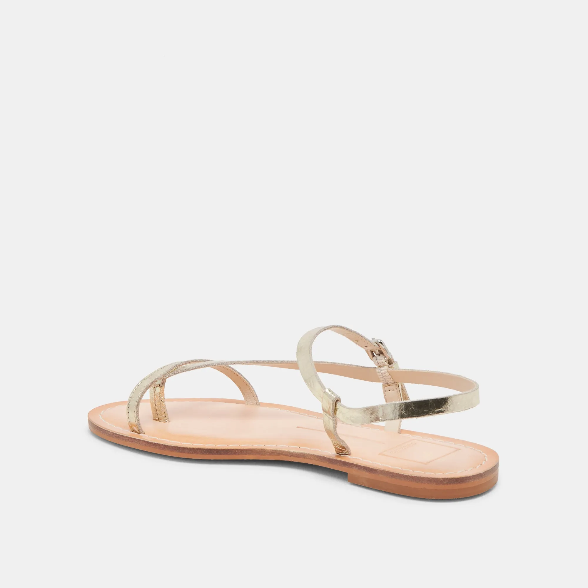 SANDALES WANDRE EN CUIR VIEILLI DORÉ