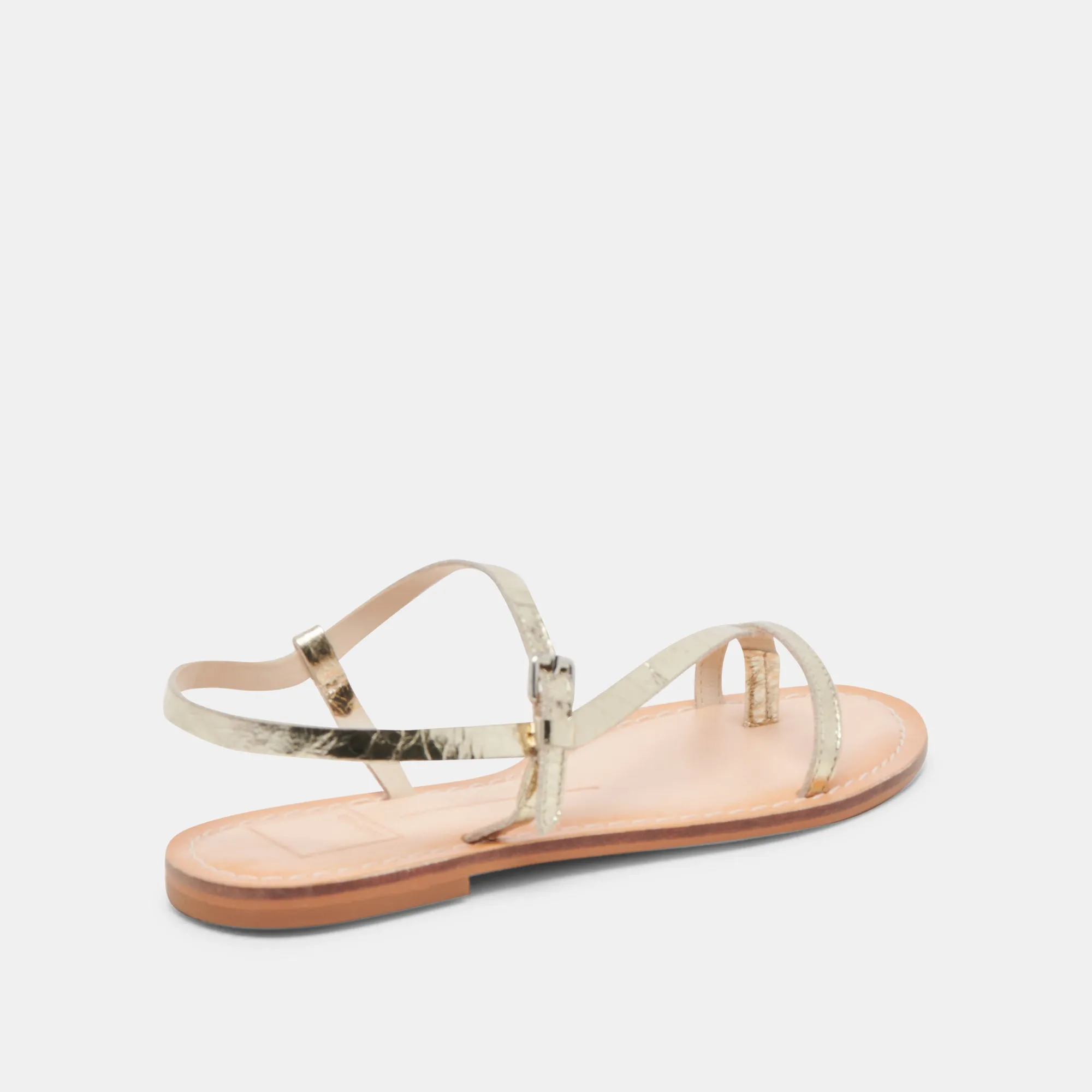SANDALES WANDRE EN CUIR VIEILLI DORÉ