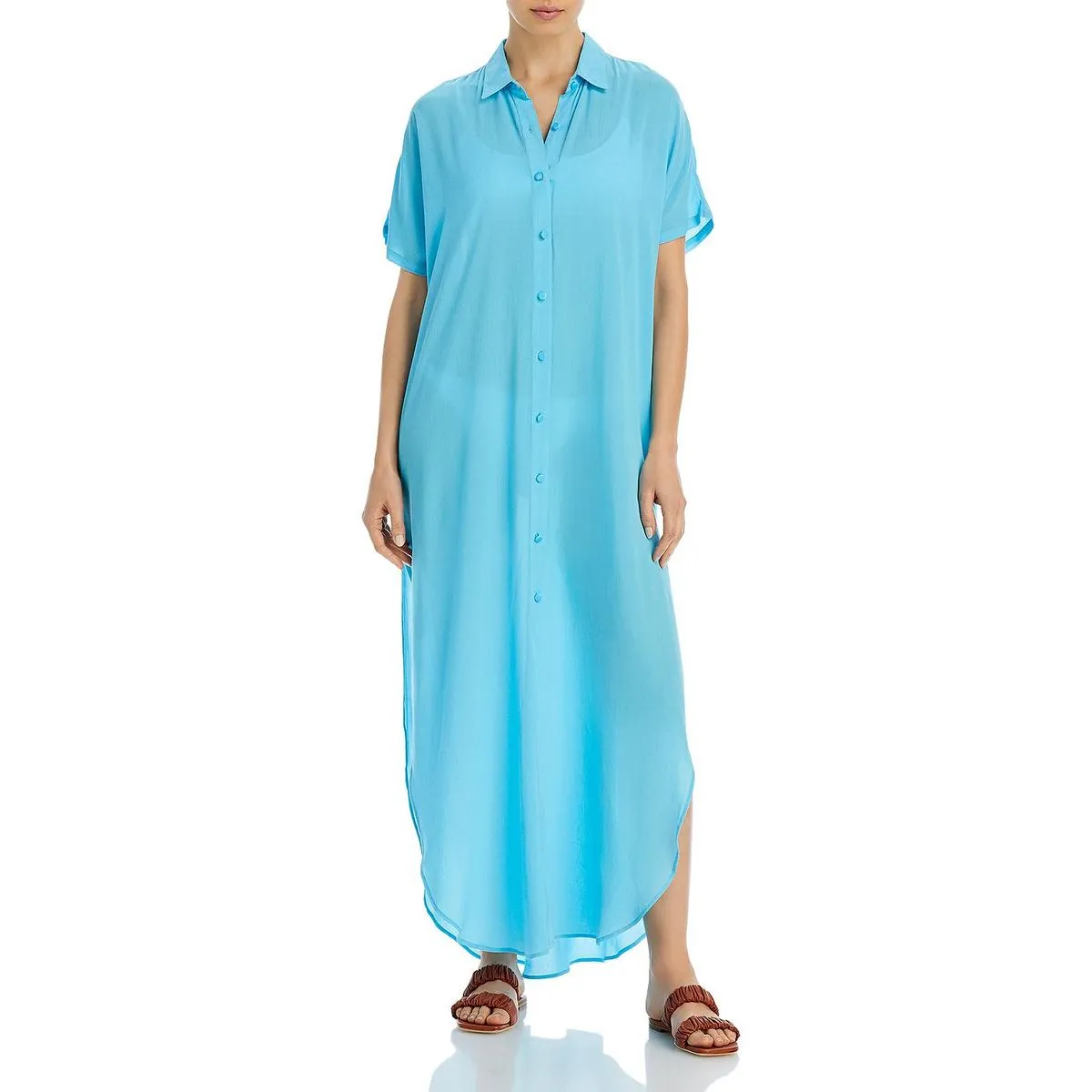 Robe Longue Femme à Boutonnage Devant