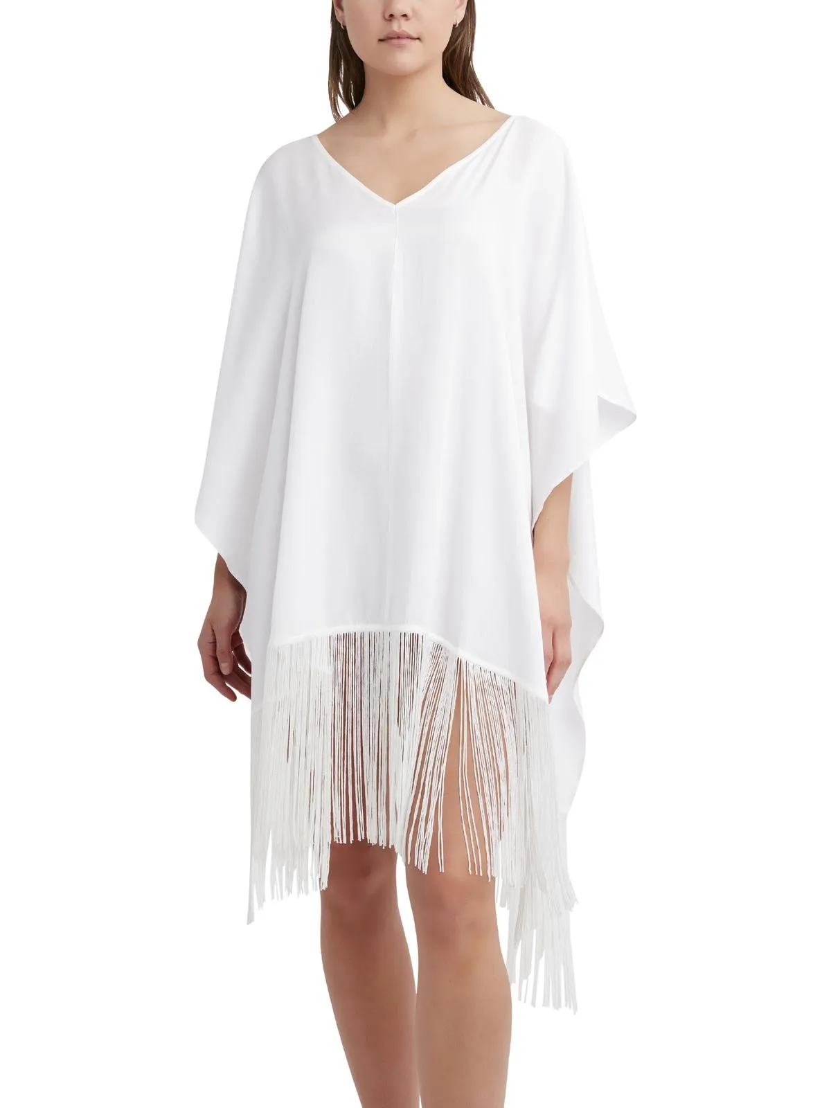 Robe tunique à franges pour femme - Couverture de plage