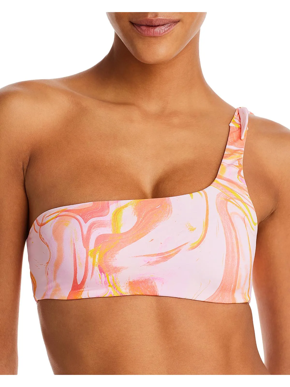 Haut de bikini en nylon imprimé pour femme