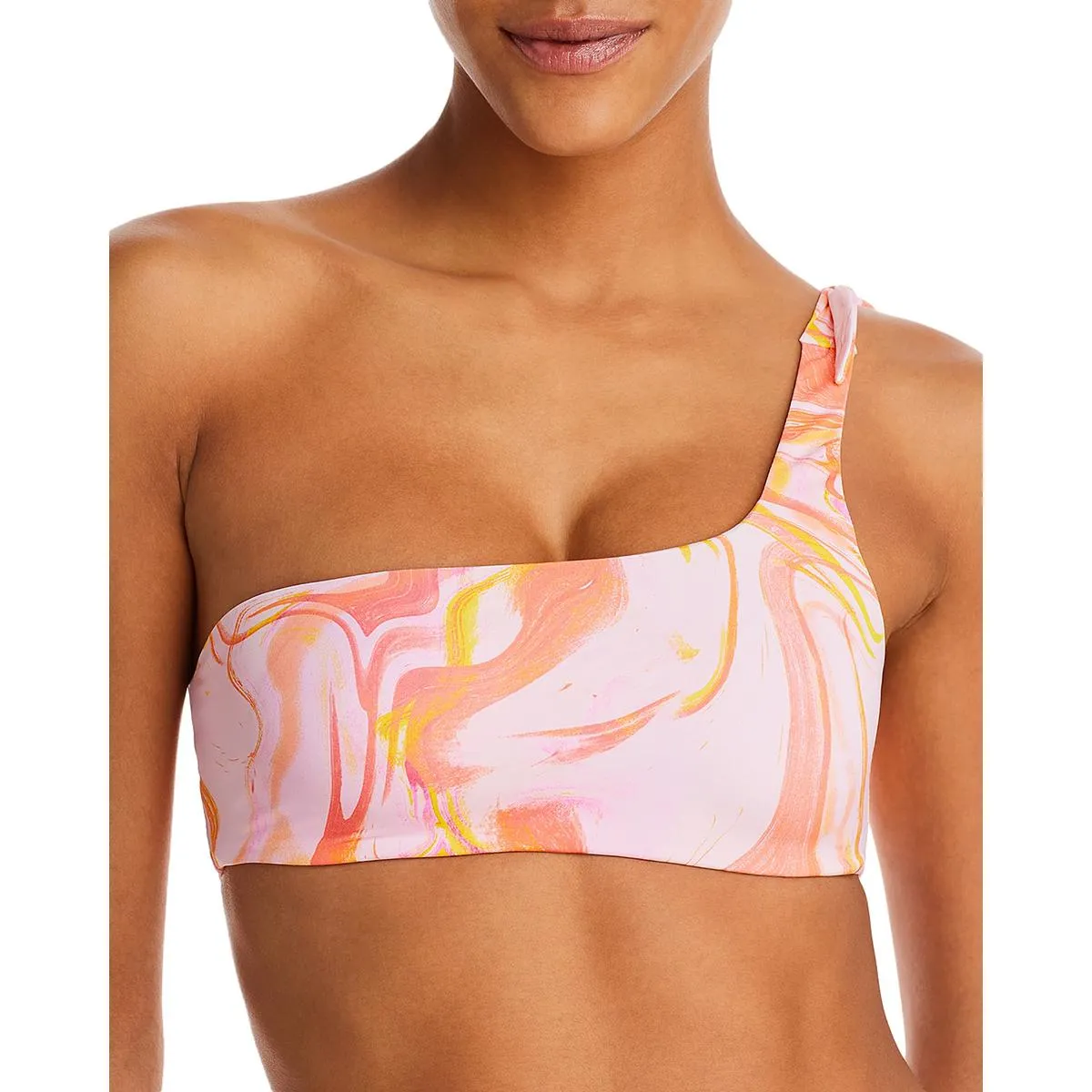 Haut de bikini en nylon imprimé pour femme