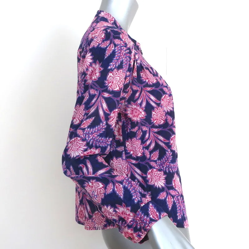 Chemise boutonnée Xirena Jesse Imprimé floral violet Taille Très petite Manches longues