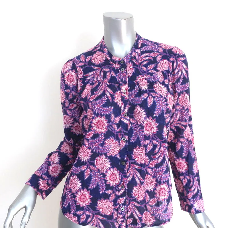 Chemise boutonnée Xirena Jesse Imprimé floral violet Taille Très petite Manches longues