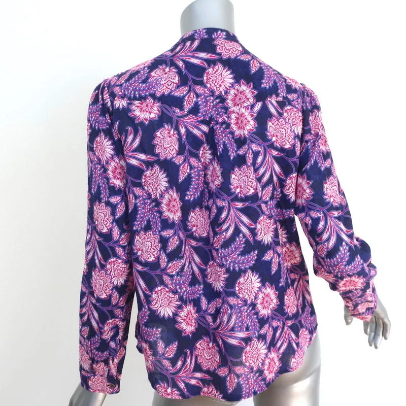 Chemise boutonnée Xirena Jesse Imprimé floral violet Taille Très petite Manches longues