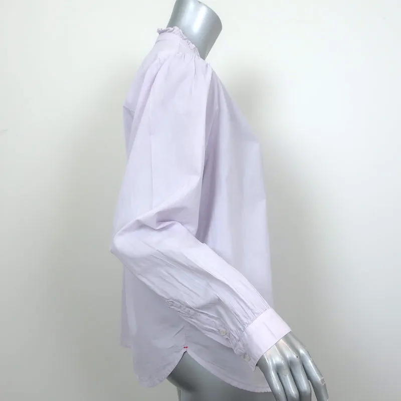 Xirena Chemise à col volant boutonnée Lavande Taille Moyenne Manches longues