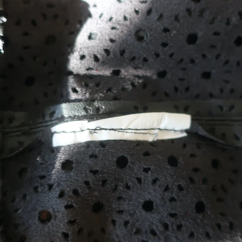 Zara Blouse en Simili-Cuir à Effet Laser Noir Taille Petite Haut à Manches Longues