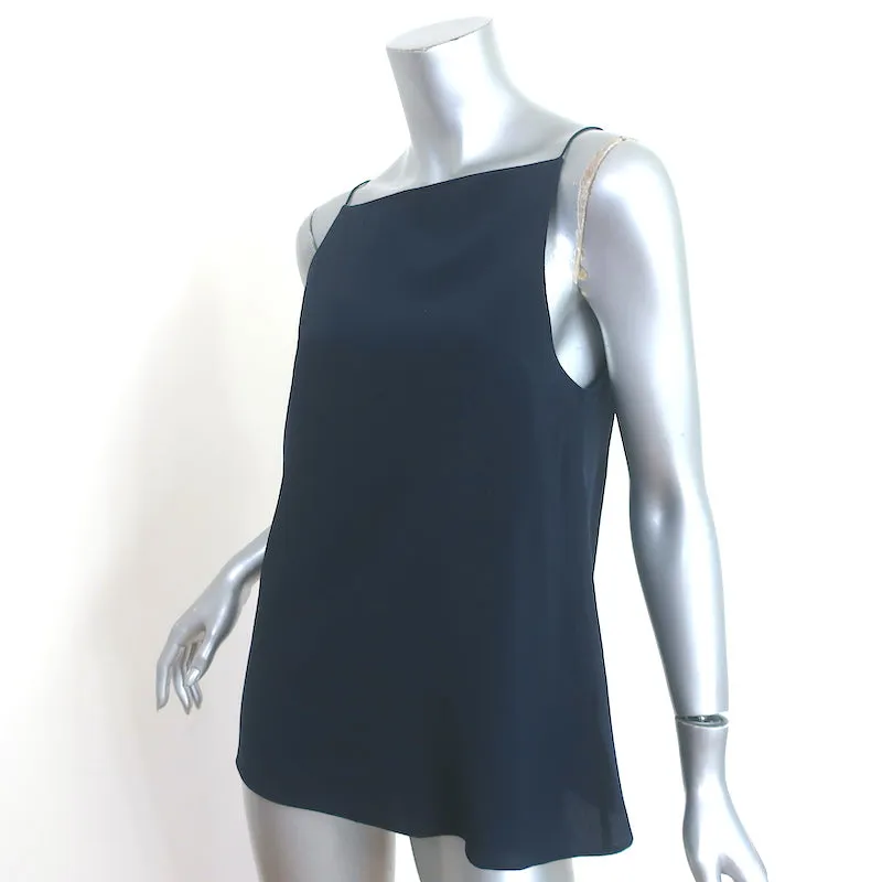 Zimmermann Débardeur Marine Soie Taille 0 Carré Sans Manches Blouse
