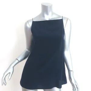 Zimmermann Tank Top Navy Silk Size 0 Square Neck Sleeveless Blouse